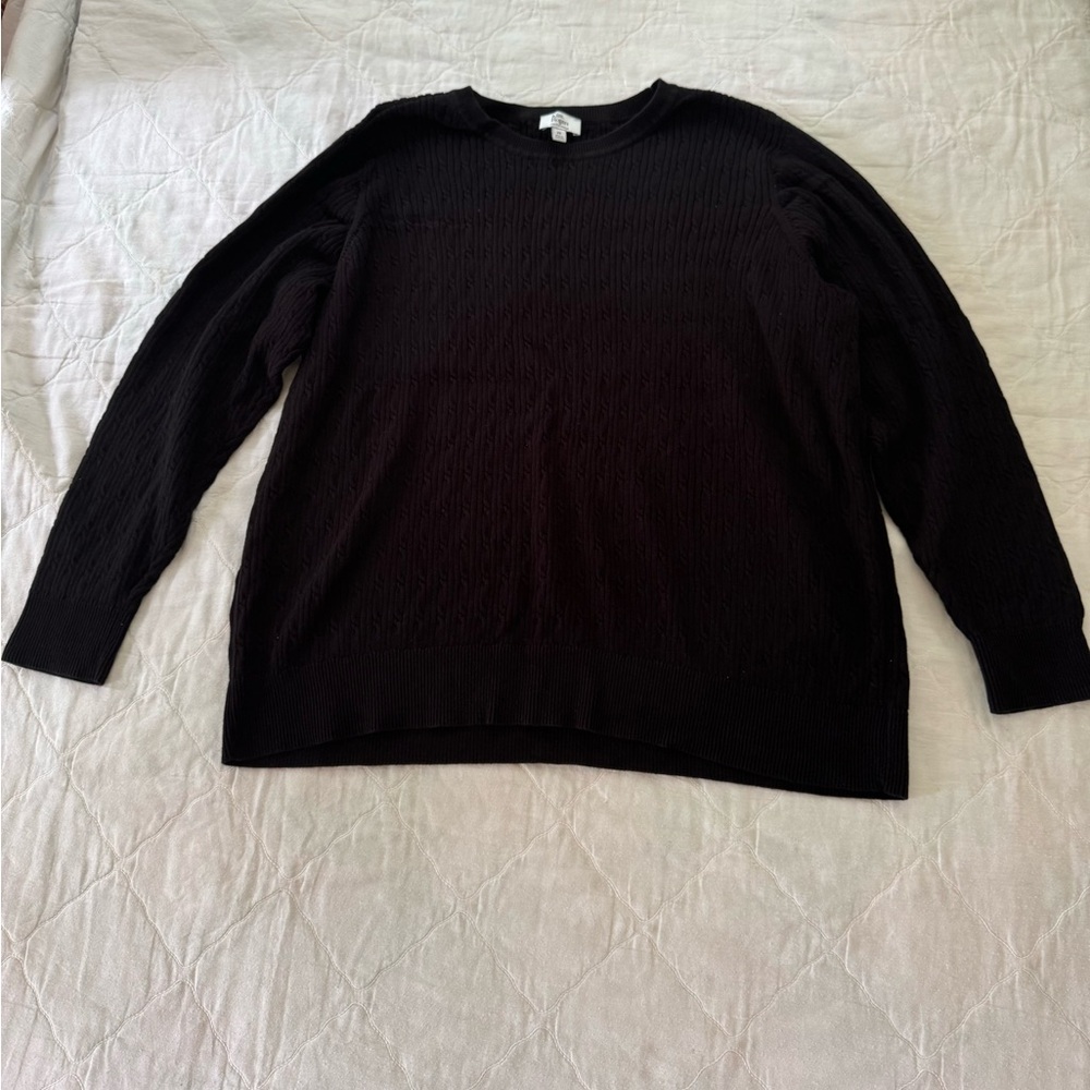 ‘Kim Rogers’ Black Sweater, Size 2X
